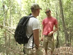 Horny men jump on a beefy jock and turn him into a sex slave at a campground.. Posted by: Bound in Public