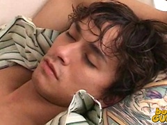 Cute college boy gets undressed while sleeping.. Posted by: Boy Gusher
