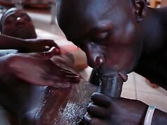 Black African Threesome with Cumshot. Posted by: 80gays