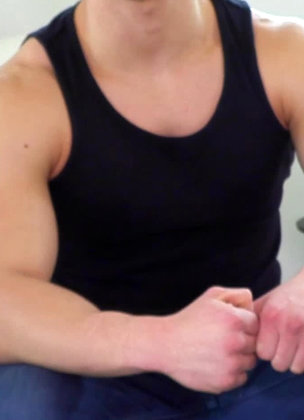 Young Muscle Stud Jerks Off