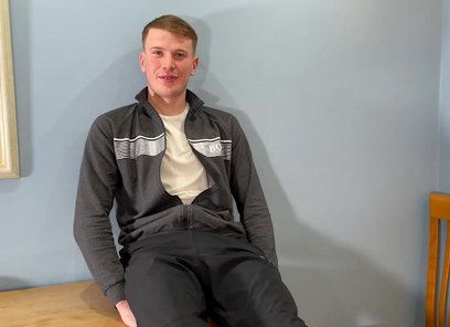 Young Straight Footballer Wanks his Big Uncut Cock & his Rock Hard Cock Gushes with Cum!